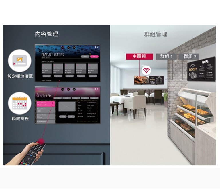 內建內容和群組管理