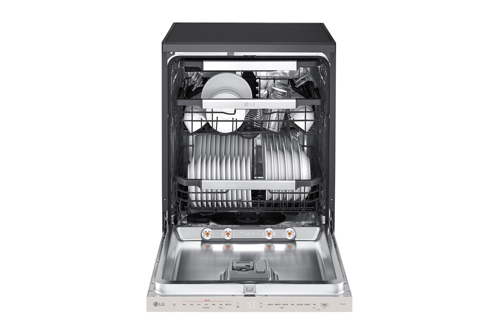 LG 14人份 QuadWash™ Objet Collection<sup>®</sup>  洗碗機｜雪霧白, DFB335HE