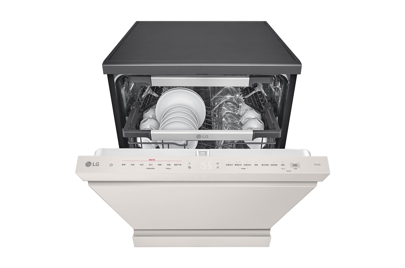 LG 14人份 QuadWash™ Objet Collection<sup>®</sup>  洗碗機｜雪霧白, DFB335HE