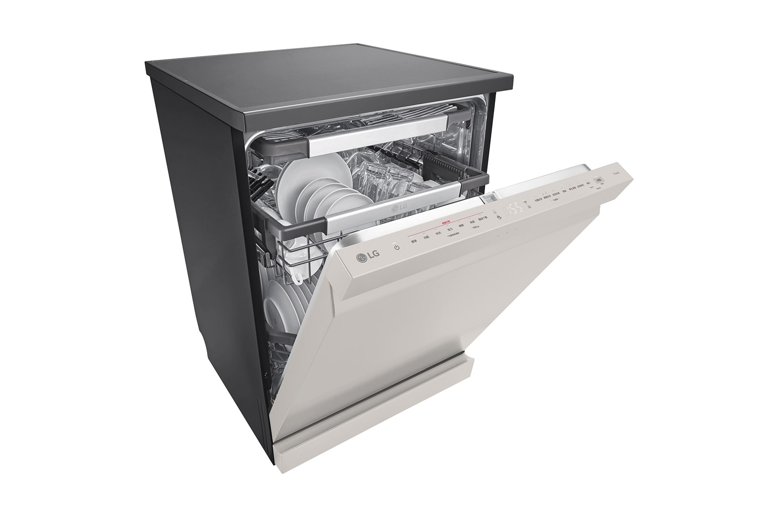LG 14人份 QuadWash™ Objet Collection<sup>®</sup>  洗碗機｜雪霧白, DFB335HE