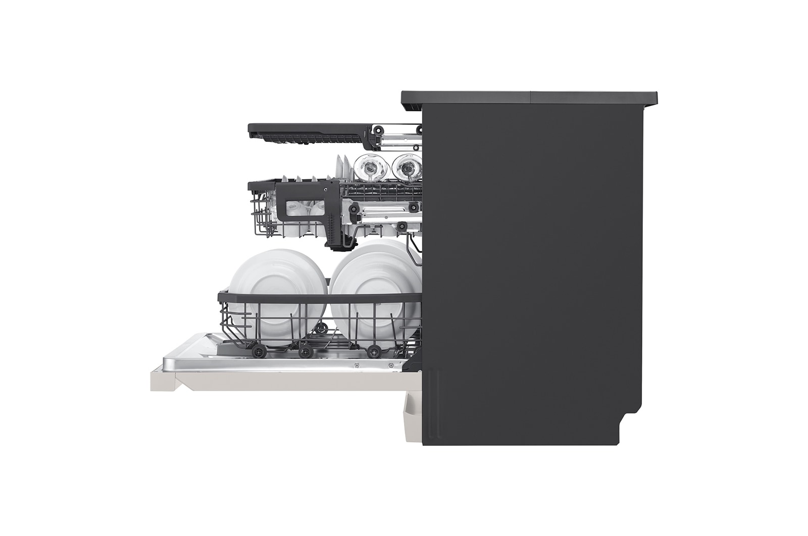LG 14人份 QuadWash™ Objet Collection<sup>®</sup>  洗碗機｜雪霧白, DFB335HE