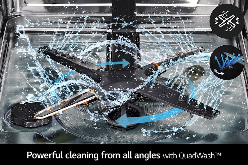 LG 14人份 QuadWash™ Objet Collection<sup>®</sup>  洗碗機｜雪霧白, DFB335HE