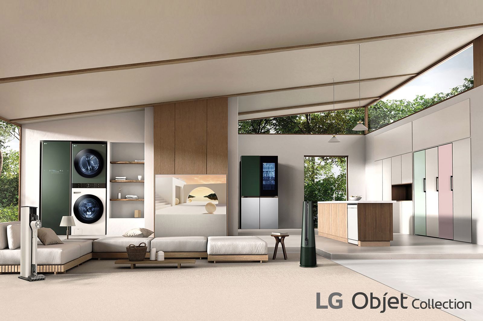 LG 14人份 QuadWash™ Objet Collection<sup>®</sup>  洗碗機｜雪霧白, DFB335HE