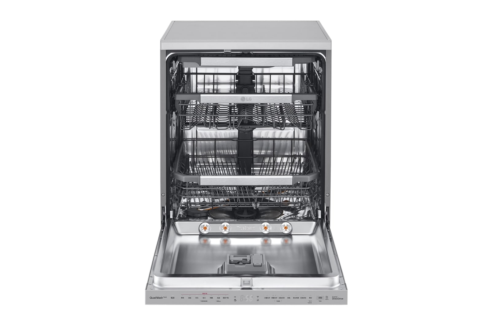 LG 14人份 QuadWash™ Objet Collection<sup>®</sup>  洗碗機｜消光銀｜自動開門, DFB335HS