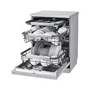 LG 14人份 QuadWash™ Objet Collection<sup>®</sup>  洗碗機｜消光銀｜自動開門, DFB335HS