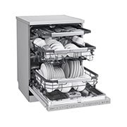 LG 14人份 QuadWash™ Objet Collection<sup>®</sup>  洗碗機｜消光銀｜自動開門, DFB335HS