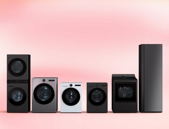 影片展示 LG 熱泵乾衣機,以高效節能的方式烘乾衣物,提供溫和保養並且安裝簡易。