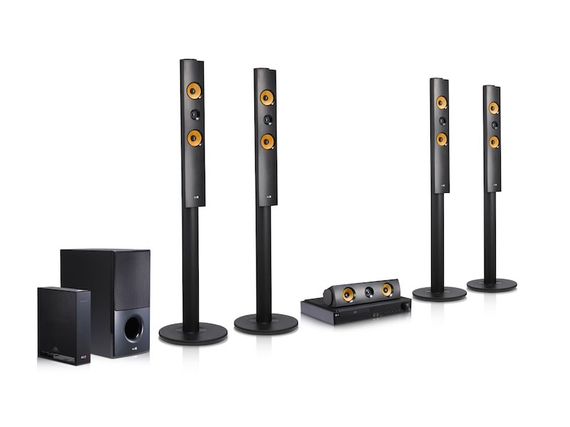 LG 5.1ch智慧家庭劇院3D 藍光™ / DVD 家庭劇院系統附無線重低音與無線後喇叭, LHB755W