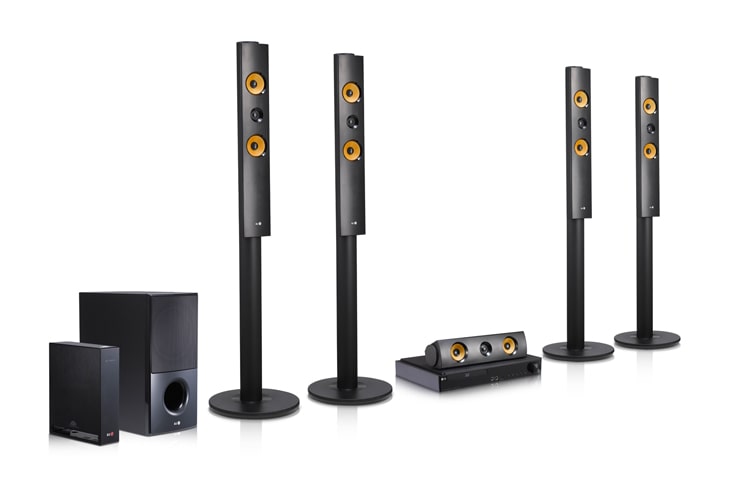 LG 5.1ch智慧家庭劇院3D 藍光™ / DVD 家庭劇院系統附無線重低音與無線後喇叭, LHB755W