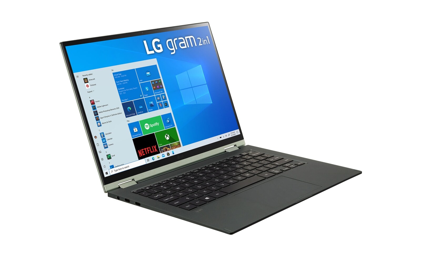 LG gram 14" 2-in-1 輕贏隨型 極致輕薄翻轉觸控筆電（璀璨綠） - 特定通路銷售, 14T90P-G