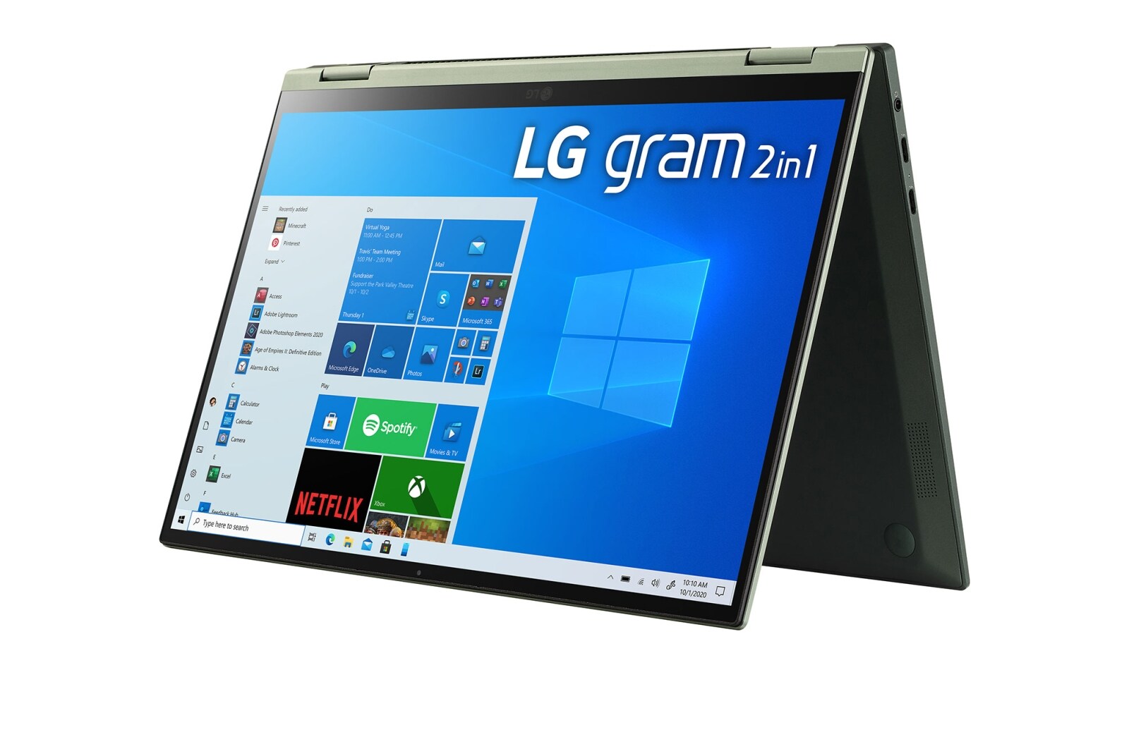 LG gram 14" 2-in-1 輕贏隨型 極致輕薄翻轉觸控筆電（璀璨綠） - 特定通路銷售, 14T90P-G