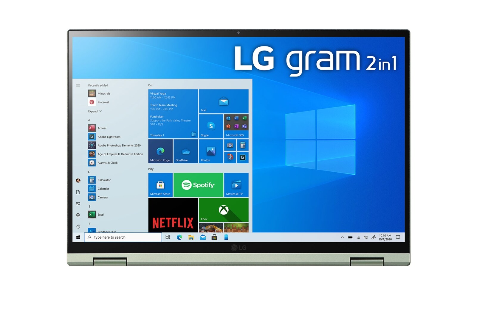 LG gram 14" 2-in-1 輕贏隨型 極致輕薄翻轉觸控筆電（璀璨綠） - 特定通路銷售, 14T90P-G