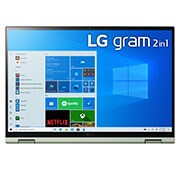 LG gram 14" 2-in-1 輕贏隨型 極致輕薄翻轉觸控筆電（璀璨綠） - 特定通路銷售, 14T90P-G