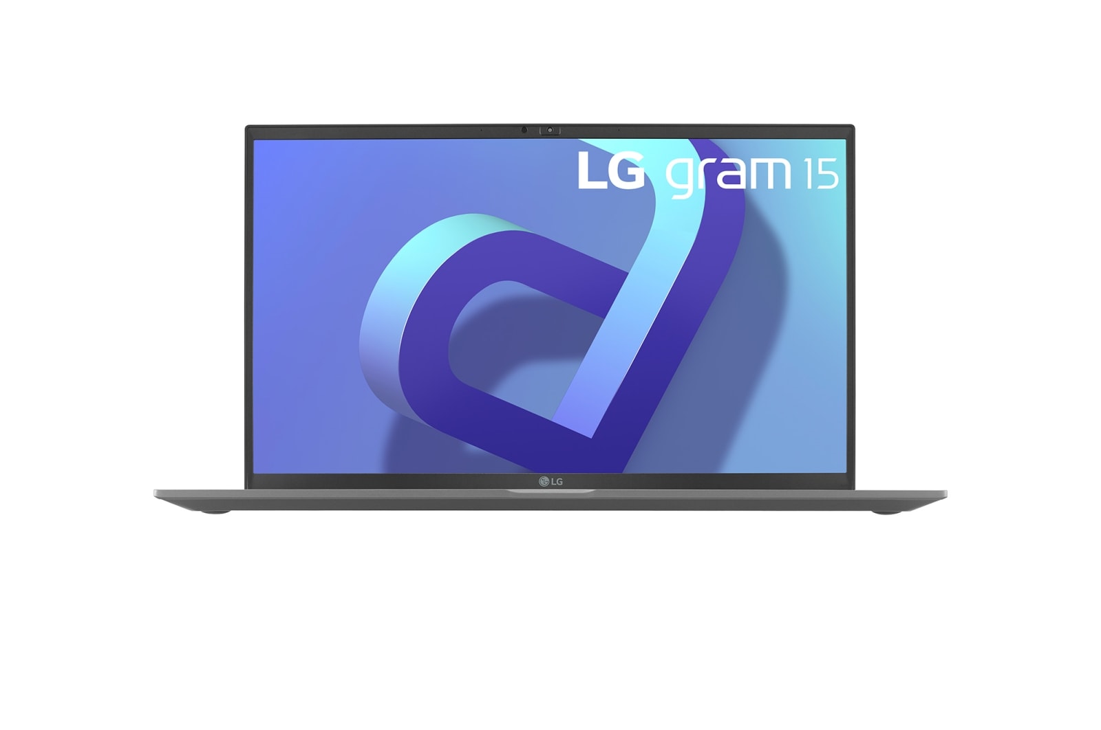 Front view of LG gram 15'' 輕贏隨型 極致輕薄筆電 - 沉靜灰(i5)(Pro)(商用) 15Z90Q-G