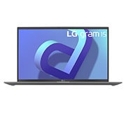 Front view of LG gram 15'' 輕贏隨型 極致輕薄筆電 - 沉靜灰(i5)(Pro)(商用) 15Z90Q-G