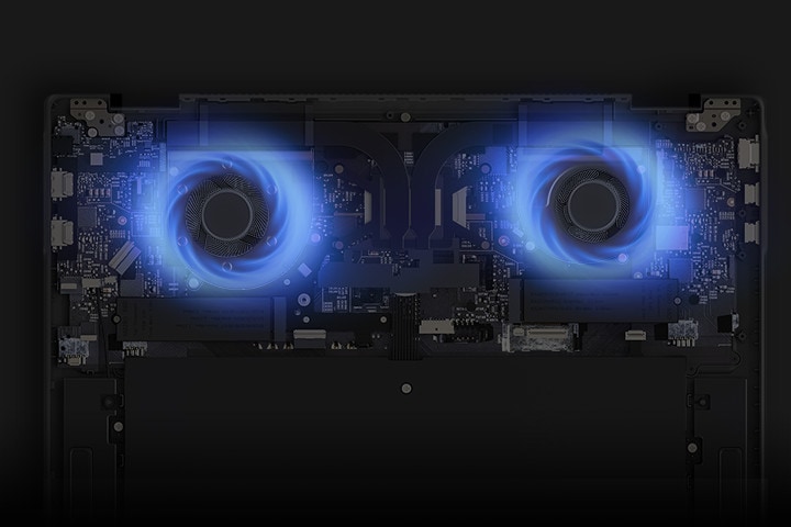 LG gram提供絕佳的散熱系統,讓硬體不再過熱,提供更穩定且可靠的效能。