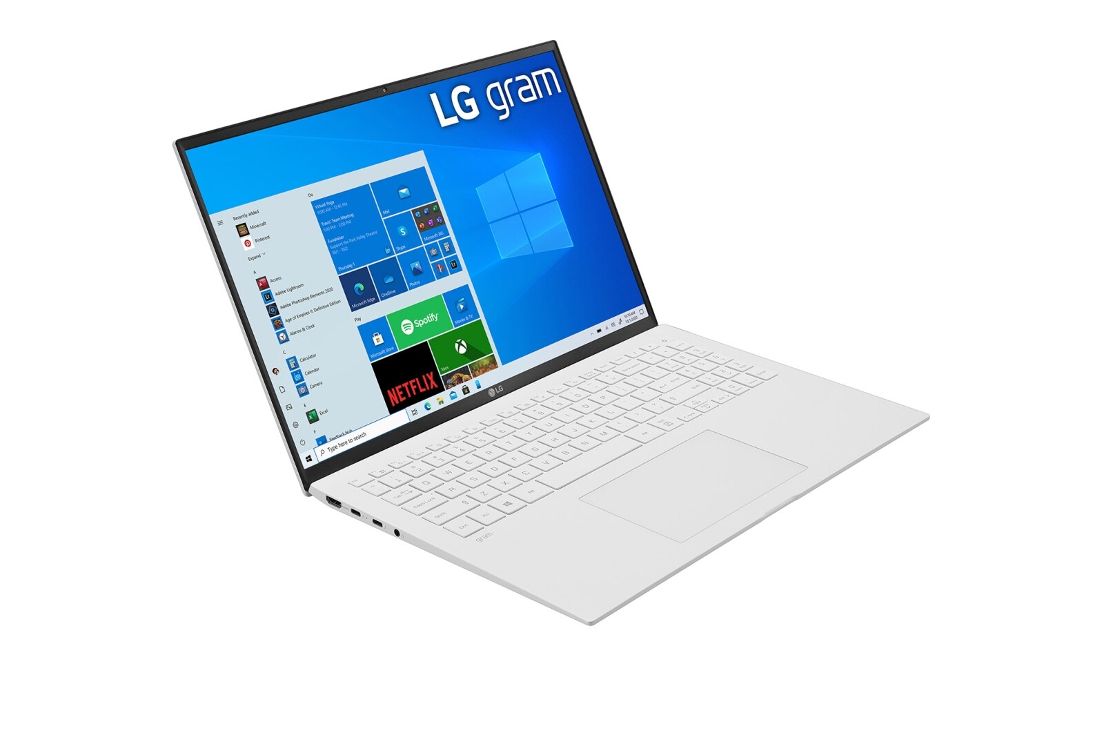 LG gram 16” 輕贏隨型 極致輕薄筆電 – 冰雪白 (i5), 16Z90P-G