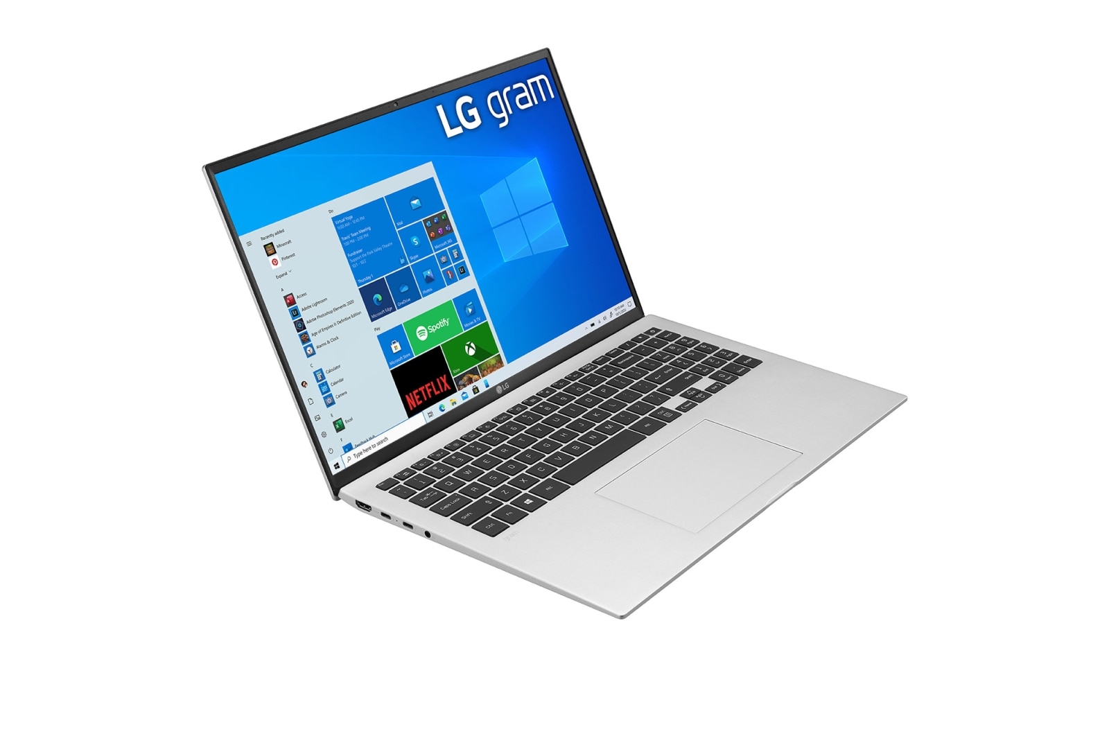 LG gram 16” 輕贏隨型 極致輕薄筆電 – 石英銀 (i5), 16Z90P-G