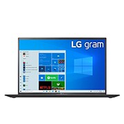 LG gram 16” 輕贏隨型 極致輕薄筆電 – 曜石黑 (i7) 16Z90P-G 正視圖