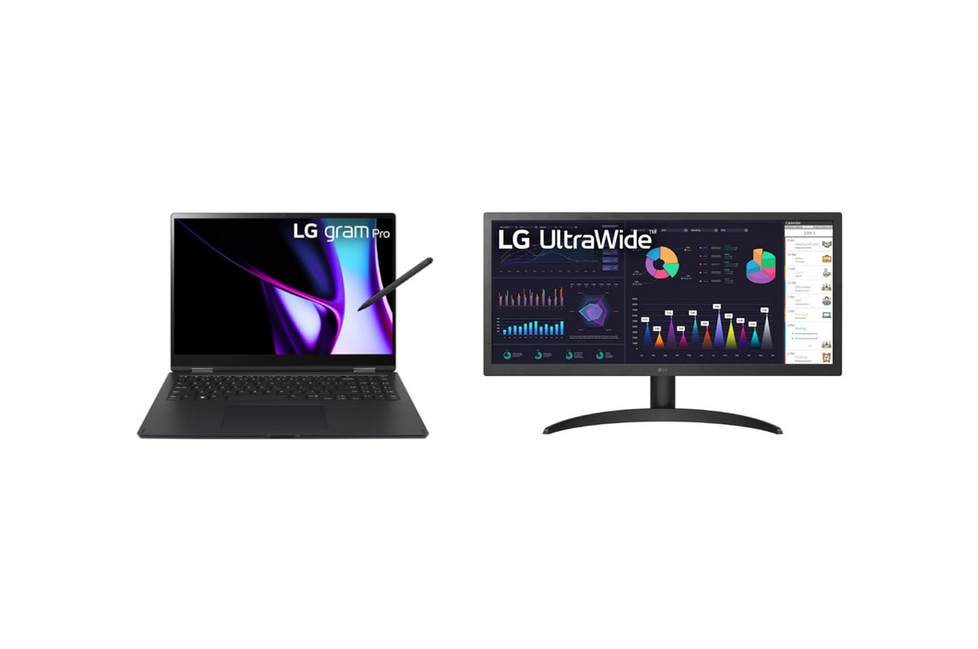 LG 2in1 x 寬螢幕組, 16T90SPK.26WQ500