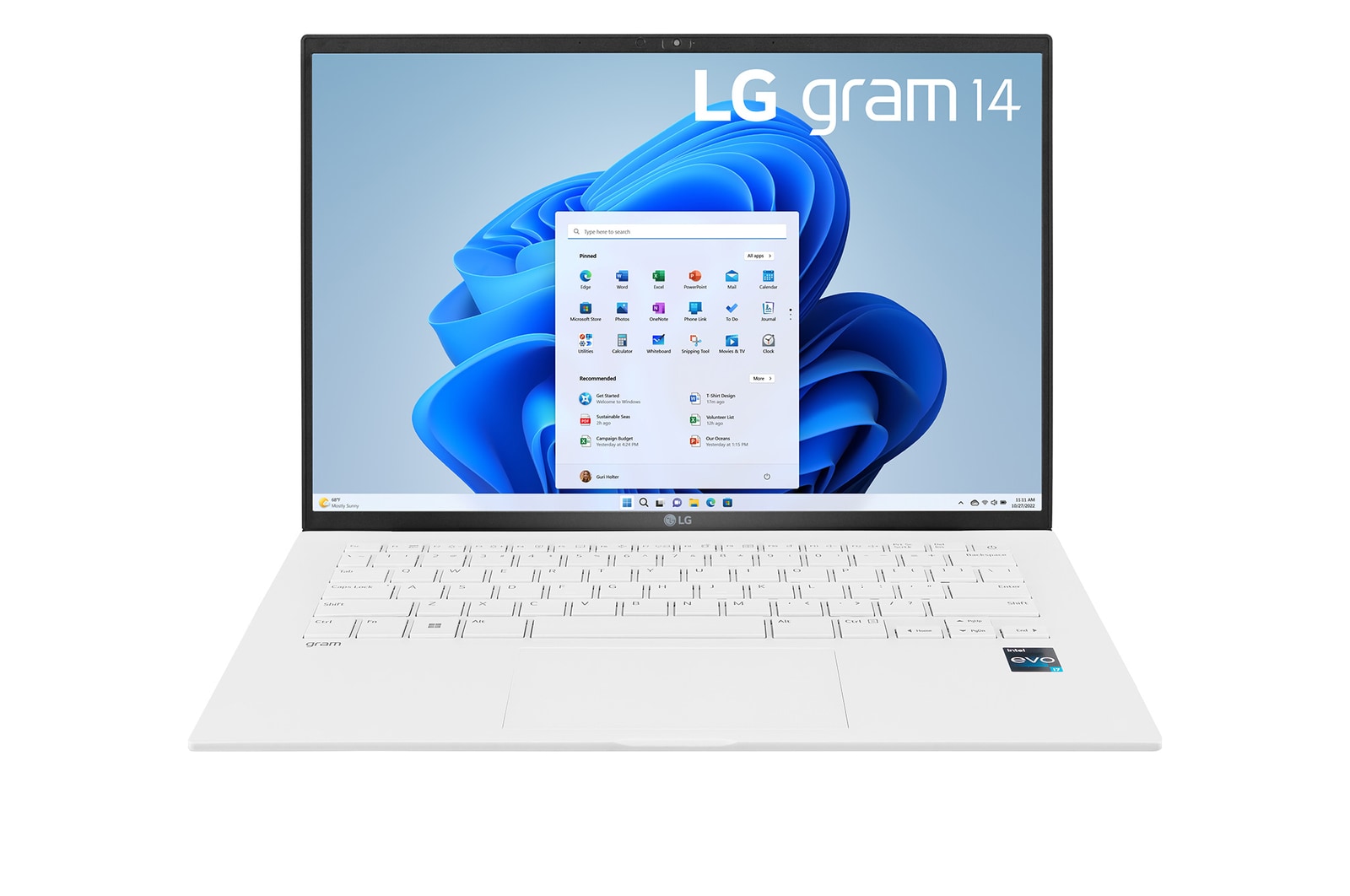 LG gram 14'' Windows 11 Home 999g 極致輕薄筆電 - 冰雪白 (Intel<sup>®</sup> Core™ i5 Evo), 14Z90RU-G