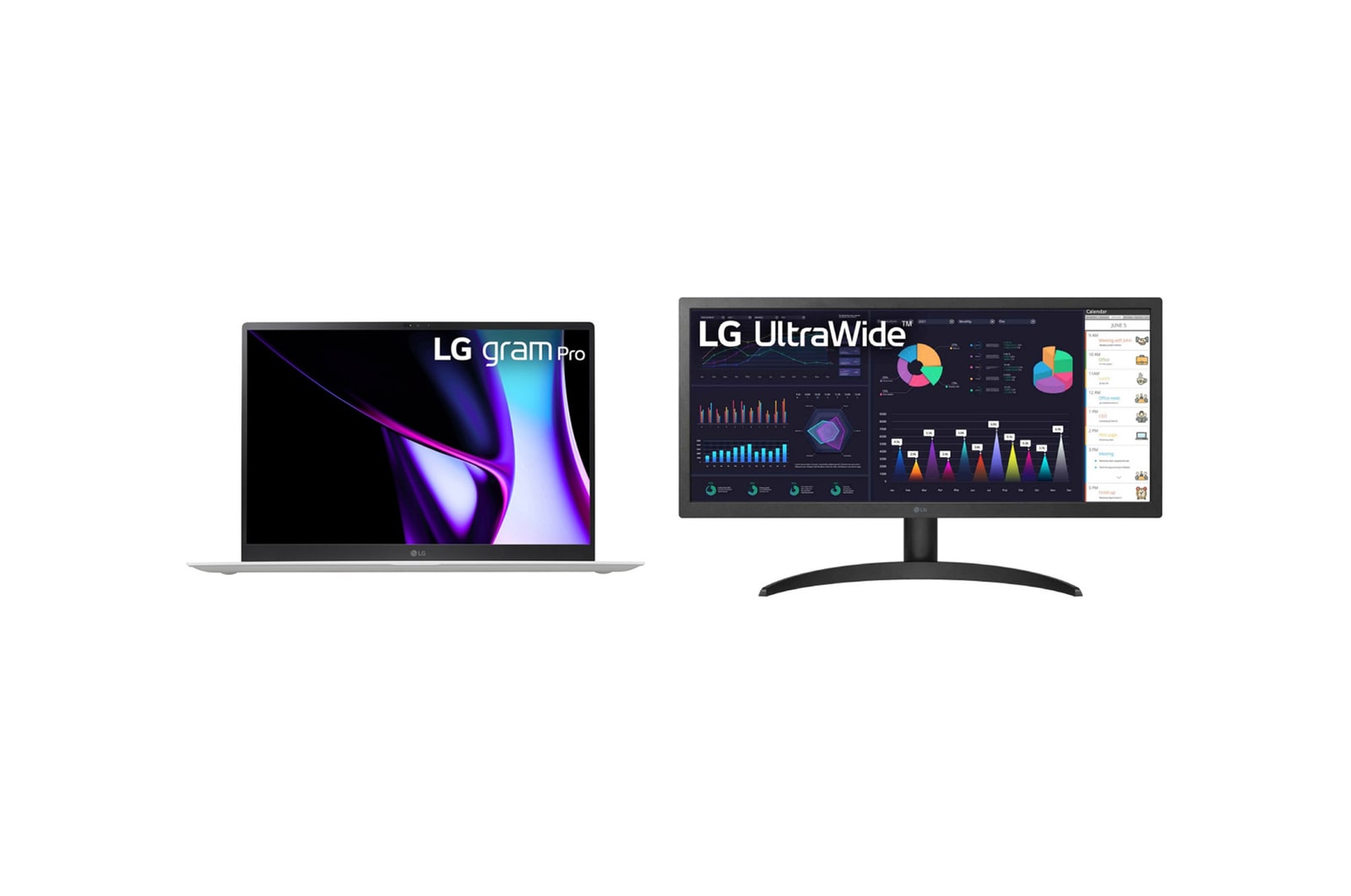 LG 16" gramPro x 寬螢幕組, 16Z90SPG.26WQ500
