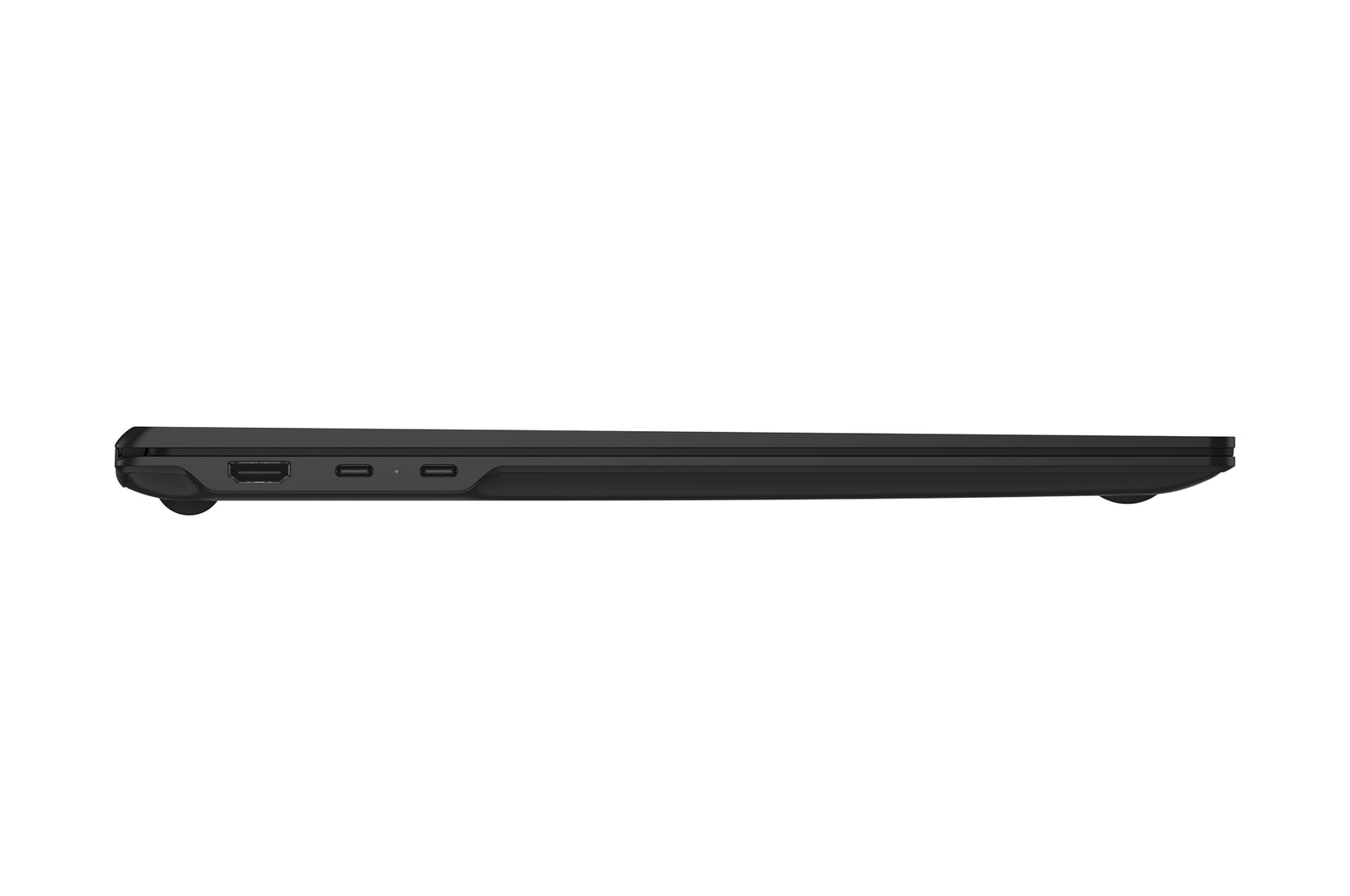 圖片突顯筆電側面連接埠，包括 HDMI、USB 3.2、USB 4 Type-C (Thunderbolt™ 4) 以及 HP/MIC 組合插孔，可輕鬆實現充電、資料傳輸與外接螢幕，無需擴充座即可即插即用。