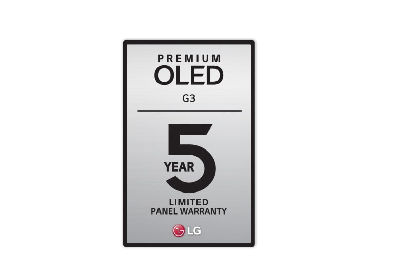 Z3 的 5 年保固標誌。G3 的 5 年保固標誌。