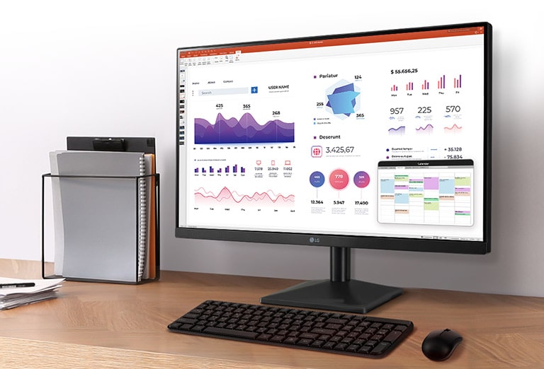 23.8" IPS 全高清顯示螢幕：廣角真實色彩。