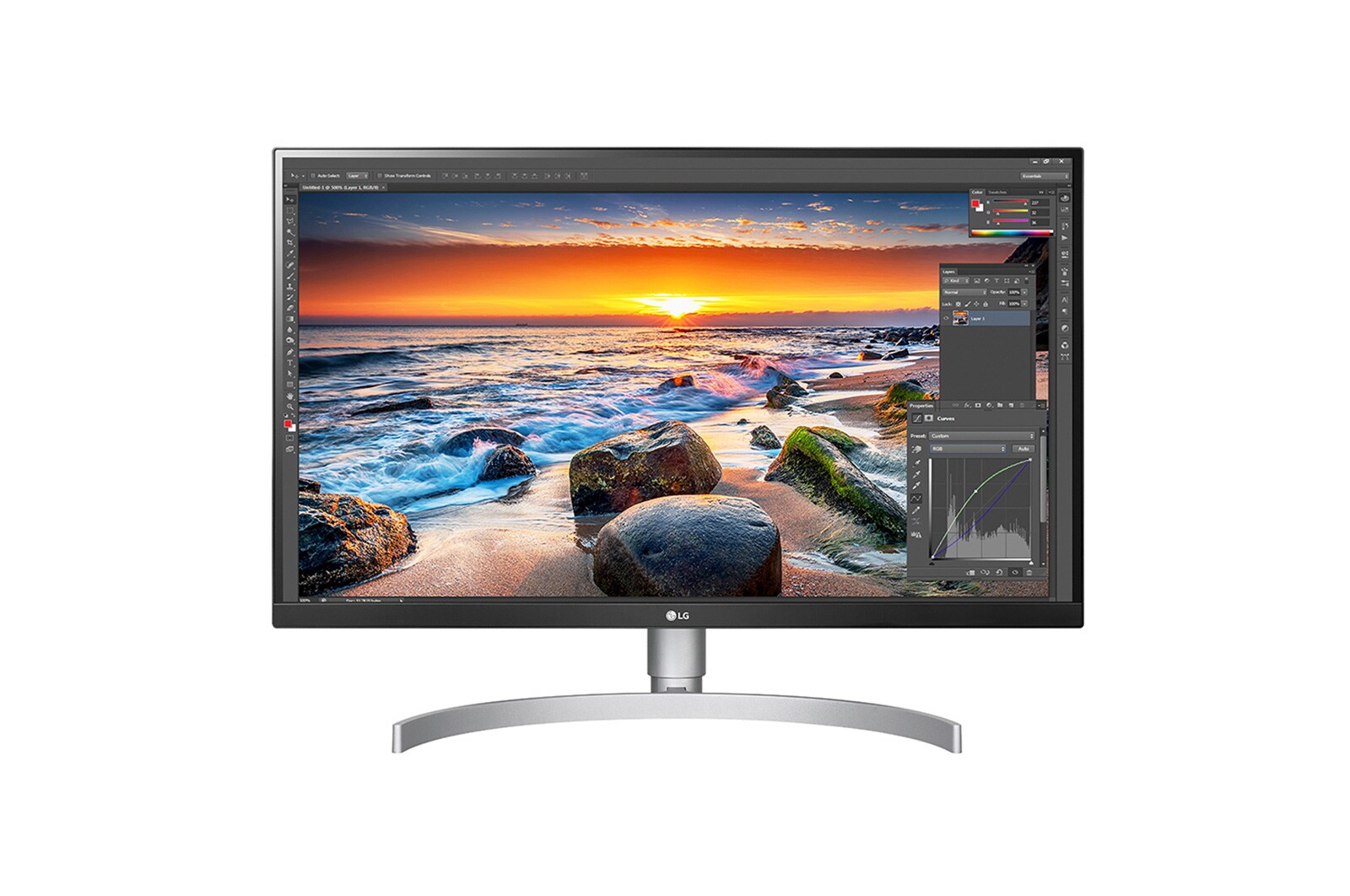 27” HDR 400  4K高畫質電競顯示器 27UL850-W 正視圖