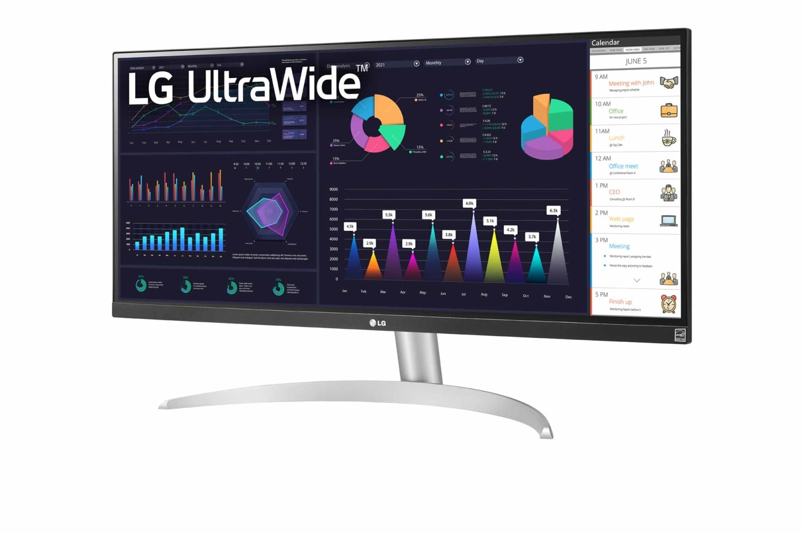 LG 29 " UltraWide™ 21:9 Full HD IPS 多工作業螢幕, 29WQ600-W