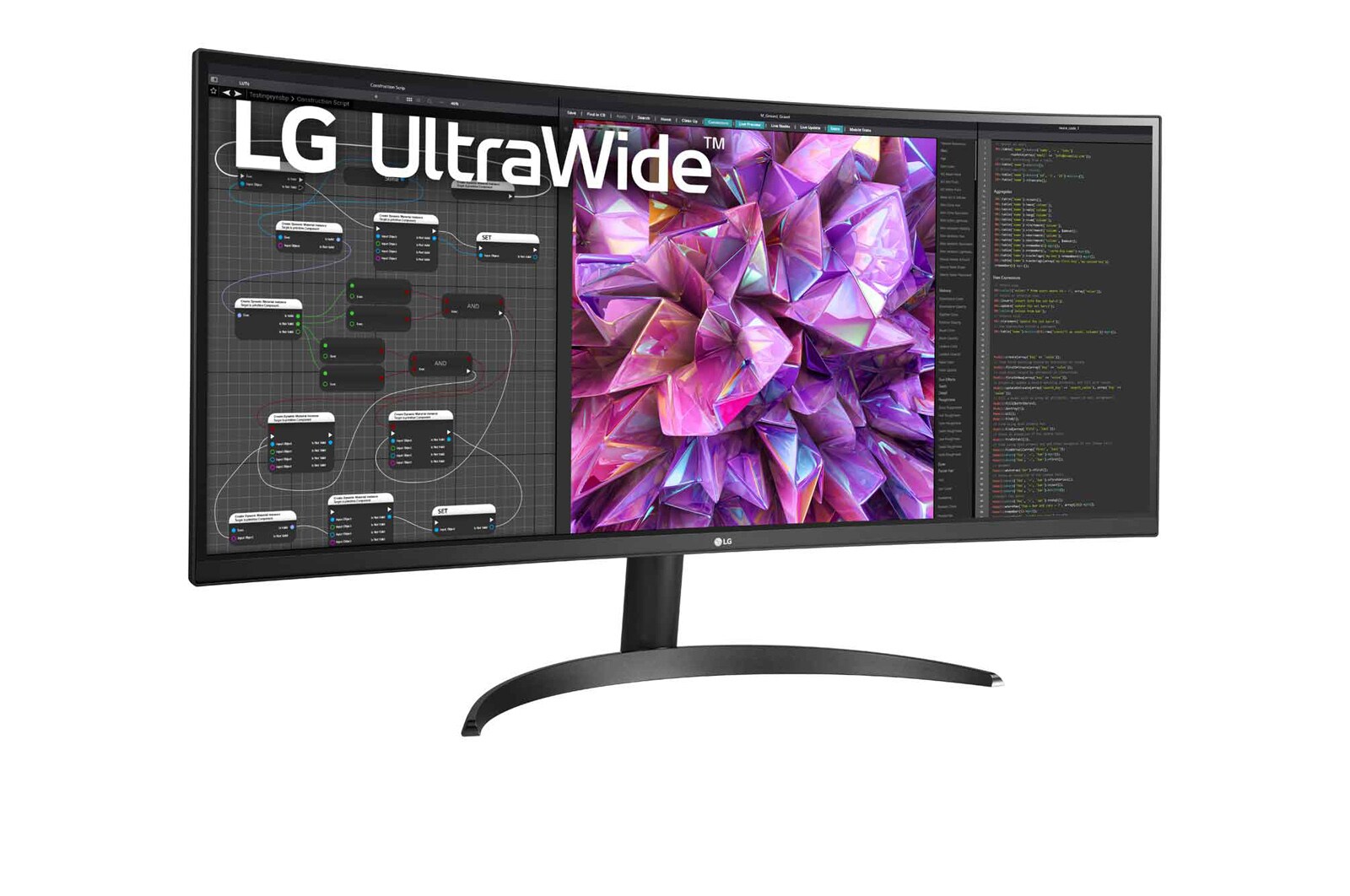 LG 34" UltraWide™ 21:9 曲面 <br>QHD (3440 x 1440) 多工作業螢幕, 34WQ60C-B