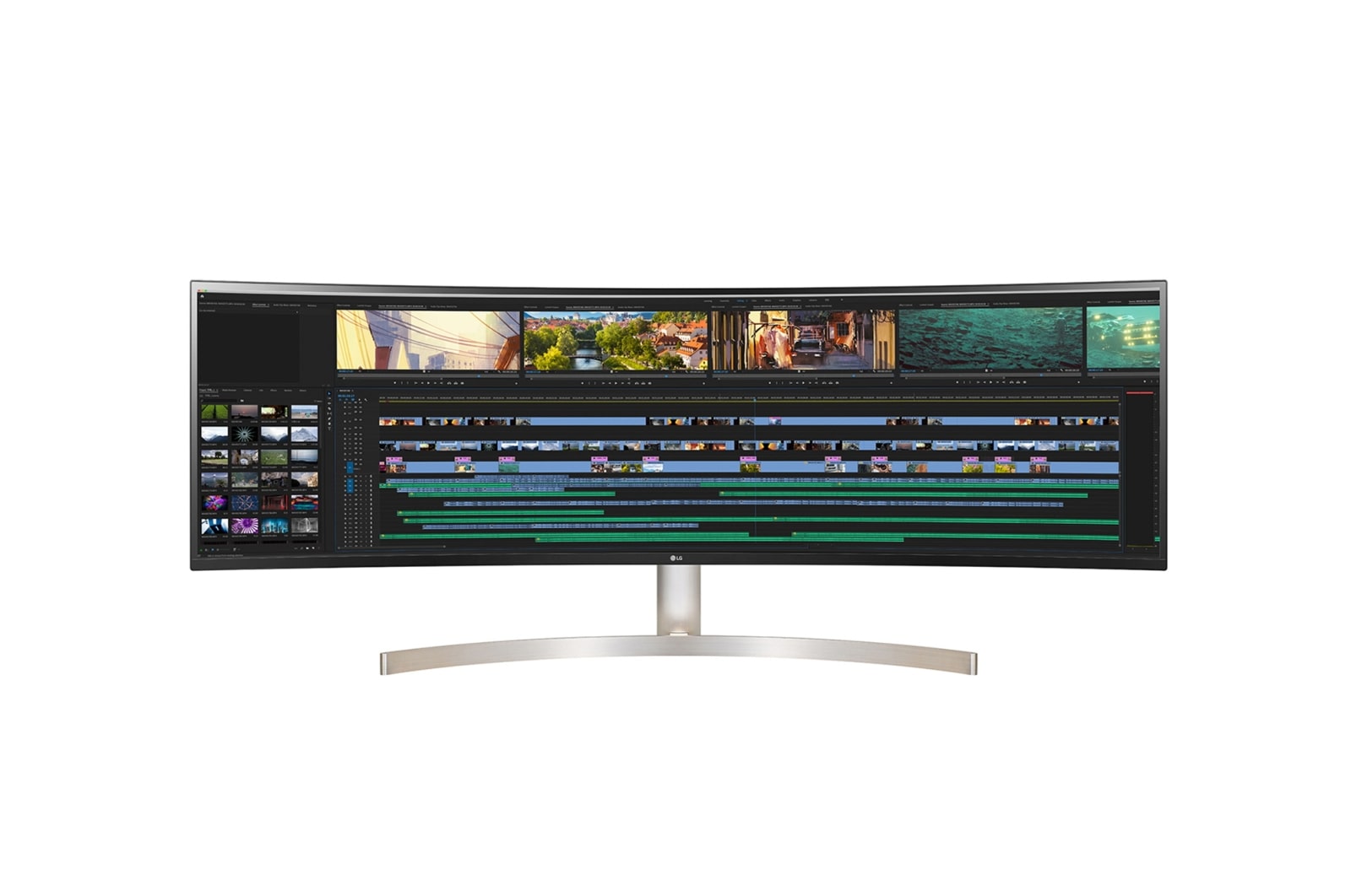49&#34; LG UltraWide Dual QHD 顯示螢幕 49WL95C-WE 正視圖