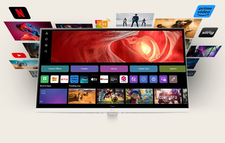 圖片展示 webOS 上的各種內容。	