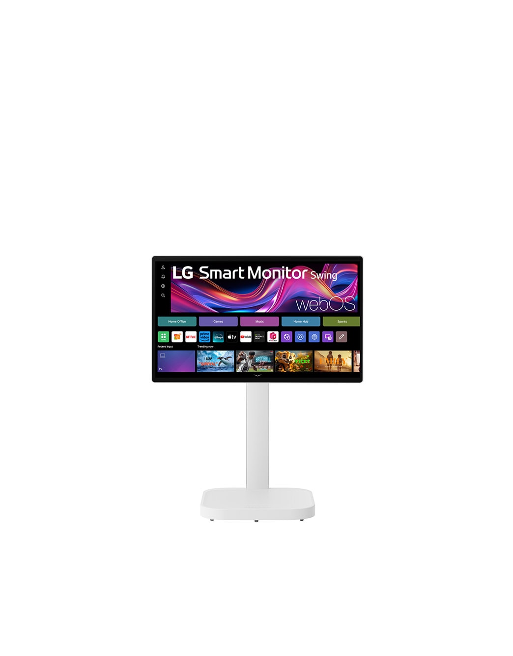 Smart Monitor Swing斜槓機 - 4K移動式觸控智慧螢幕 (IPS觸控/搭載webOS/隨附智慧滑鼠遙控器/滾輪支架 ...