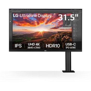 31.5" UltraFine™ 4K UHD IPS 高畫質編輯螢幕 (Ergo人體工學支架)