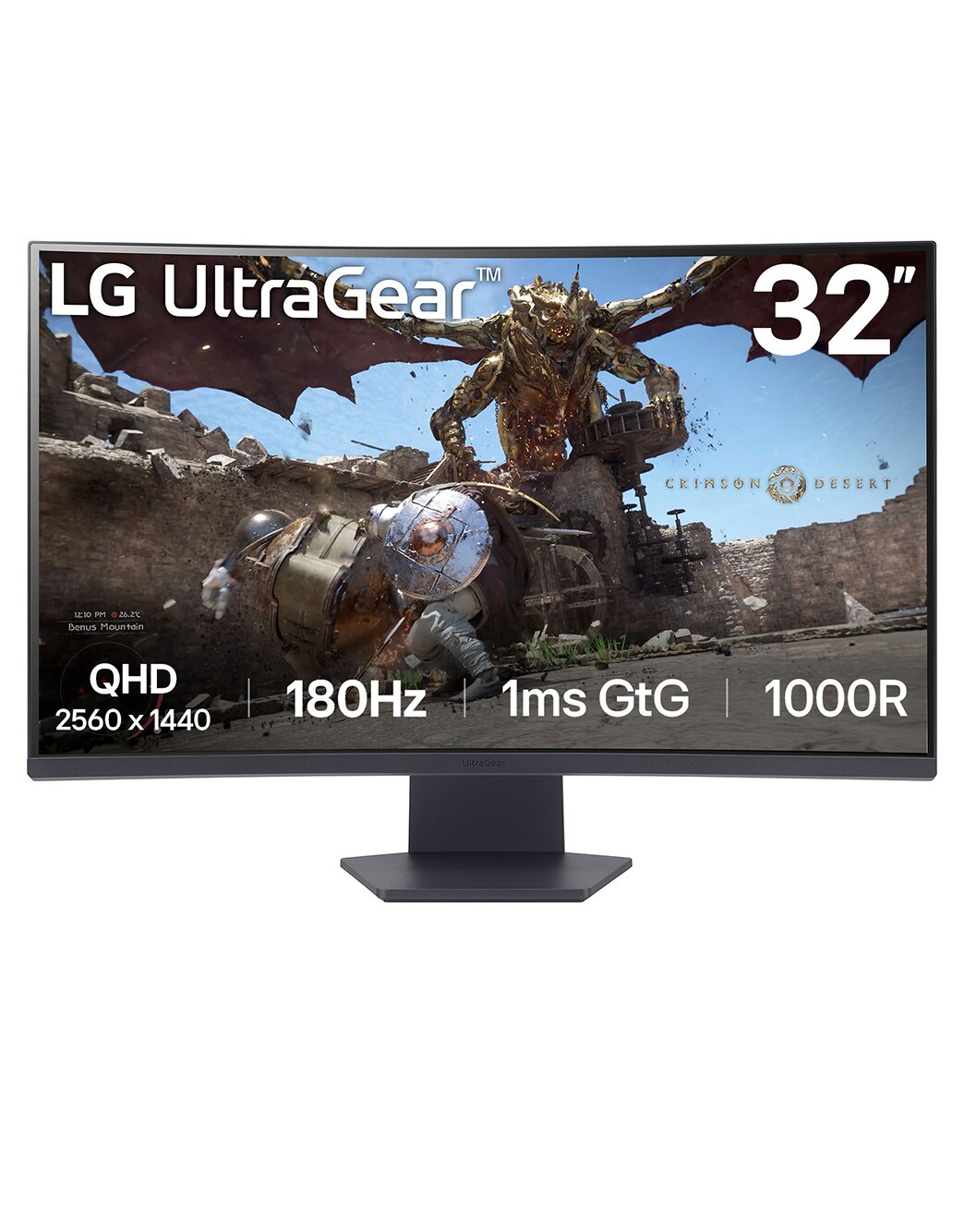 32'' UltraGear™ 1000R QHD 180Hz 曲面電競螢幕- 32GS60QC-B | LG TW