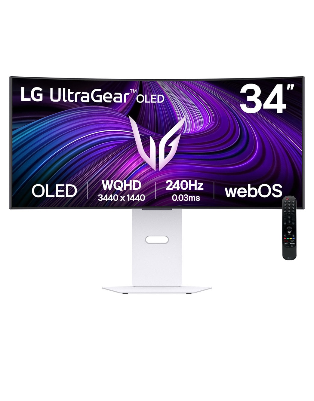 34'' UltraGear™ 21:9 WQHD 240Hz OLED曲面智慧電競螢幕(搭載webOS/隨