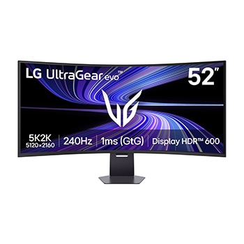 Front view of 52" UltraGear evo G9 - 全球最大5K2K 240Hz專業電競螢幕 52G930B-B