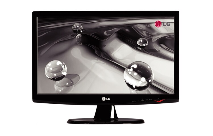 LG 黑色鏡面與光滑的流線外形, W2243S-PF