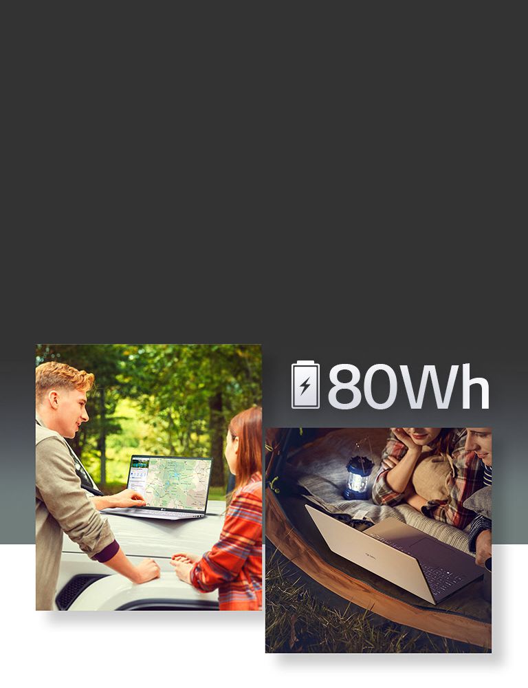 巨大80Wh電池容量