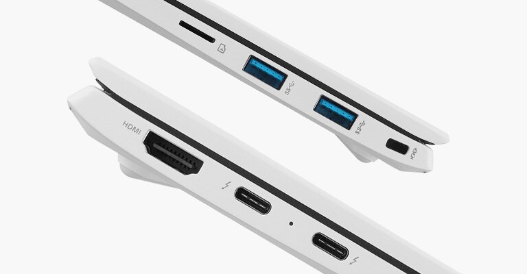 顯示 gram 的側面，以顯示 Thunderbolt™ 4 連接埠。