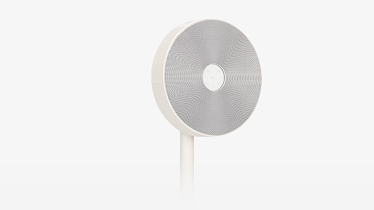 LG MoodMate 機頭旋轉示意，呈現投影角度調整過程