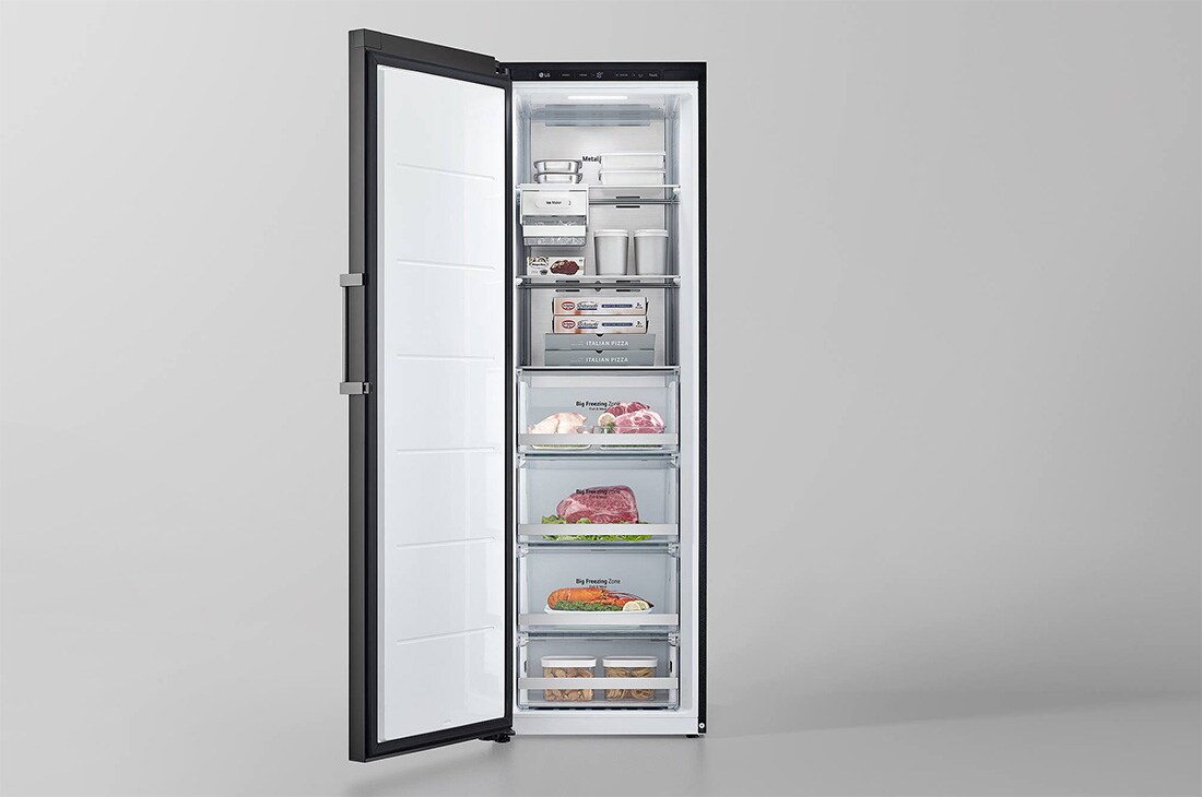 LG 324公升 Objet Collection<sup>®</sup> 智慧變頻單門冰箱｜直立式冷凍櫃｜可更換門片顏色, GC-FL40BE