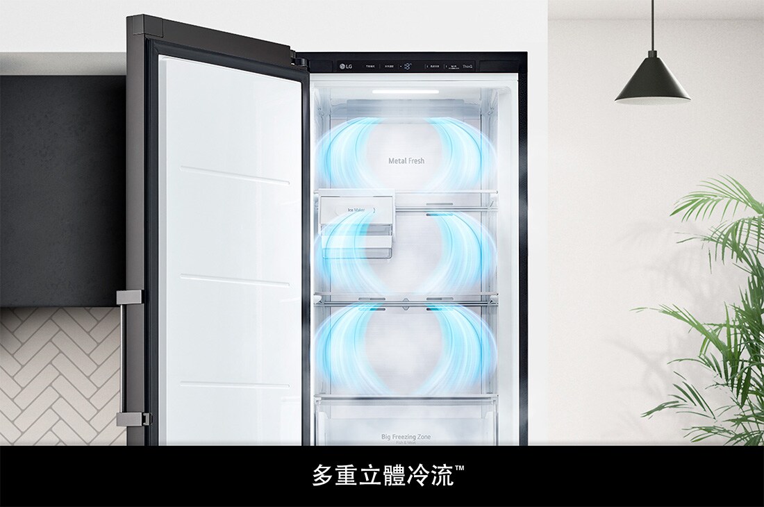 LG 324公升 Objet Collection<sup>®</sup> 智慧變頻單門冰箱｜直立式冷凍櫃｜可更換門片顏色, GC-FL40BE