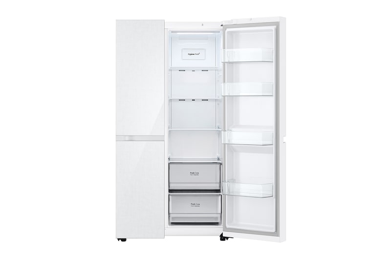 LG 653公升智慧變頻對開冰箱｜亞麻白, GL-BL62WM