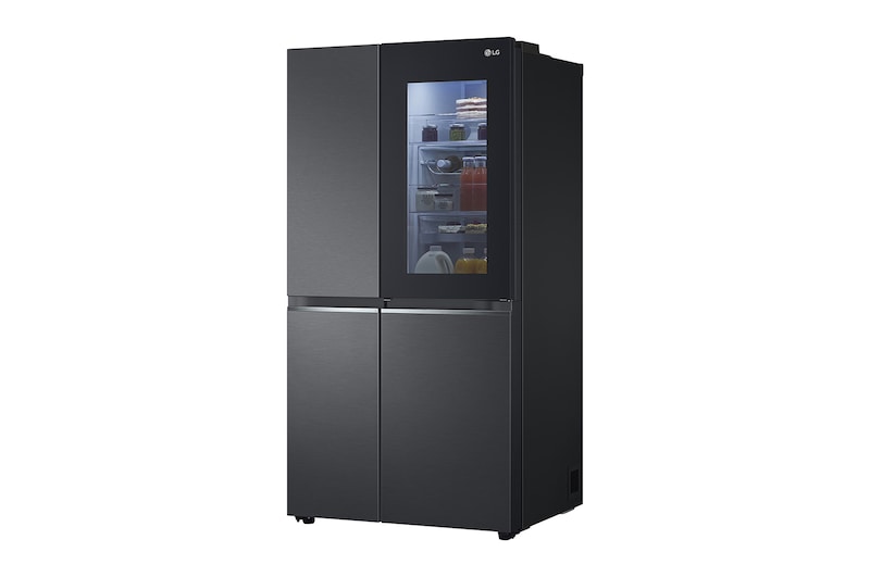 LG 653公升 InstaView™ 敲敲看門中門對開冰箱｜夜墨黑, GL-QL62MB