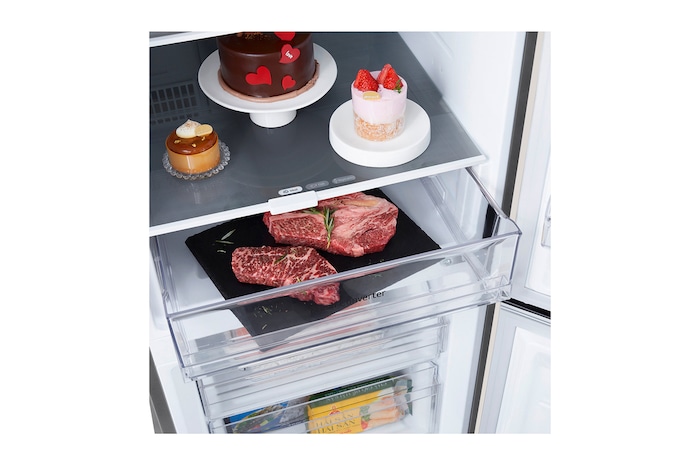 內部抽屜放置肉類詳細視圖