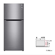 直驅變頻雙門冰箱 星辰銀 / 393L GN-BL418SV 正視圖