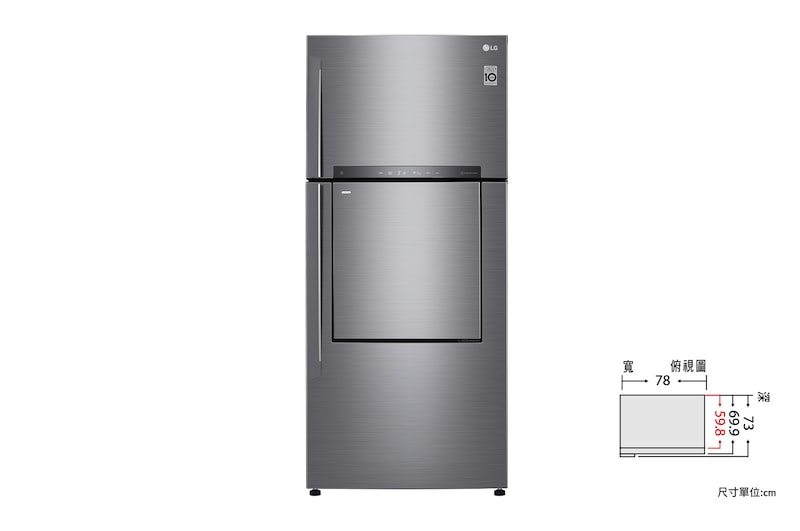LG WiFi直驅變頻雙門冰箱 / 星辰銀/525公升, GN-DL567SV